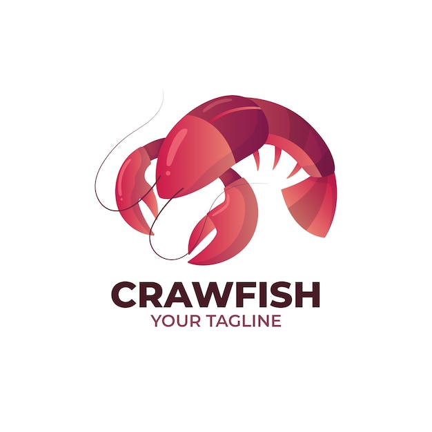 Gradient crawfish logo