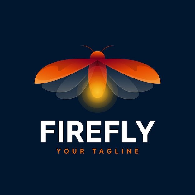 Free Vector gradient creative firefly logo template