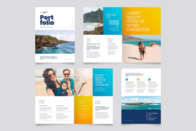 Gradient creative portfolio templates