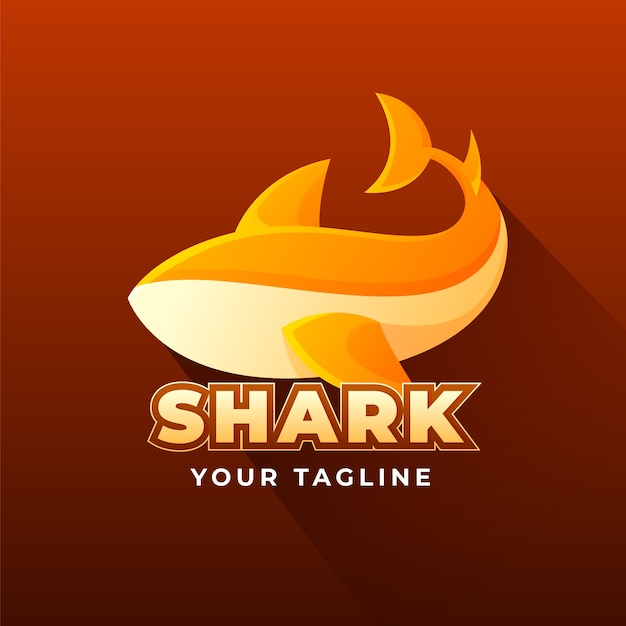 Free Vector gradient creative shark logo template