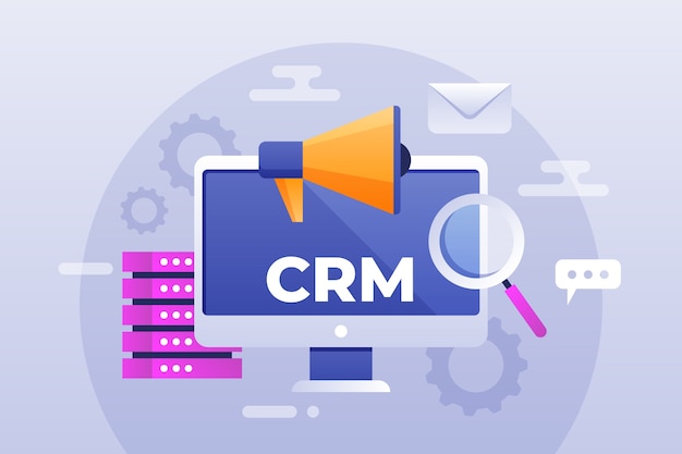 Gradient crm illustration