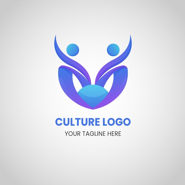 Free vector gradient culture logo design template