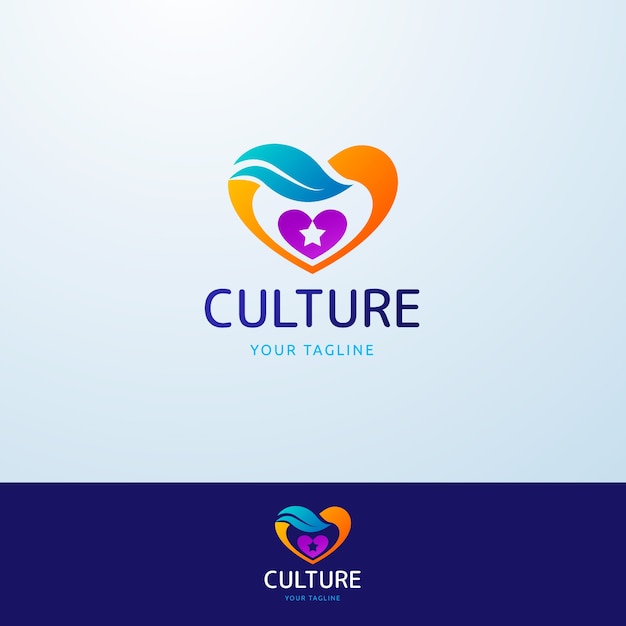 Gradient culture logo template