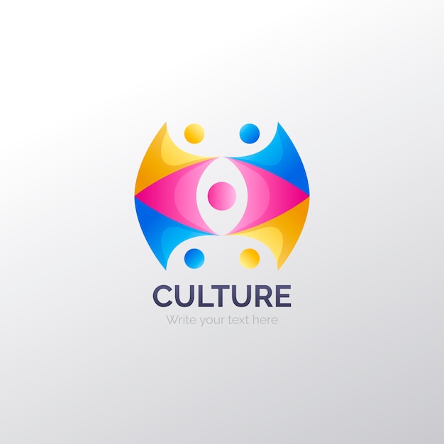 Free vector gradient culture logo template