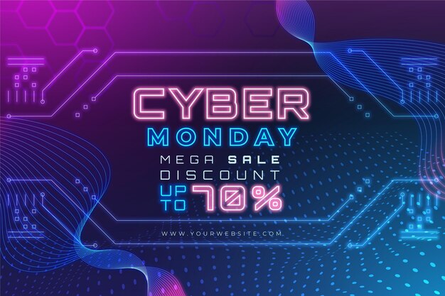 Gradient cyber monday sale illustration