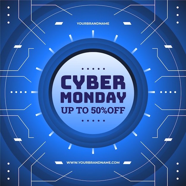 Gradient cyber monday sale illustration