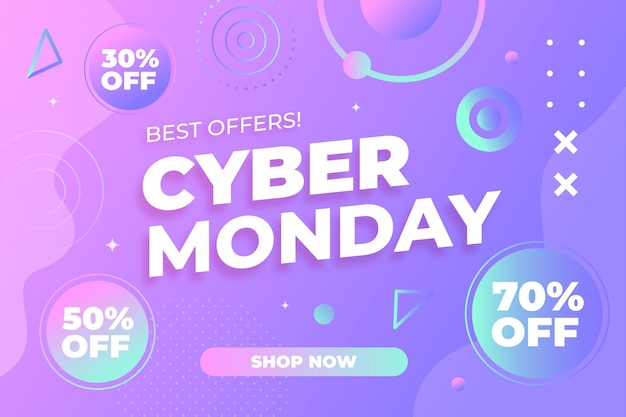 Gradient cyber monday sale illustration