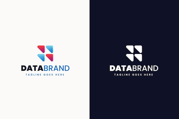 Gradient data logo template