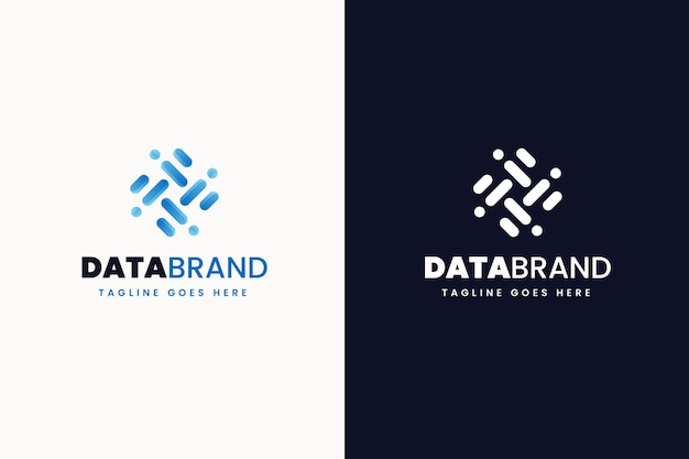 Gradient data logo template