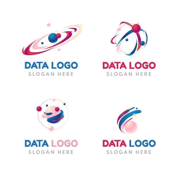 Gradient data logo template