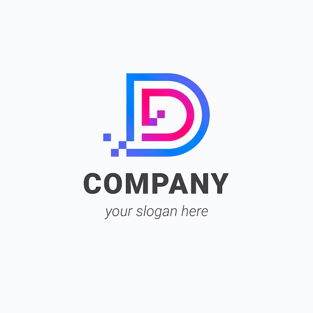 Free vector gradient dd logo design