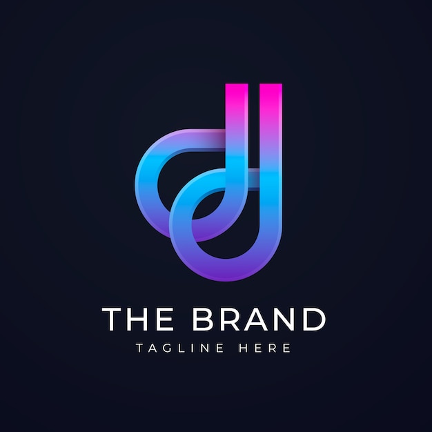 Gradient dd logo design