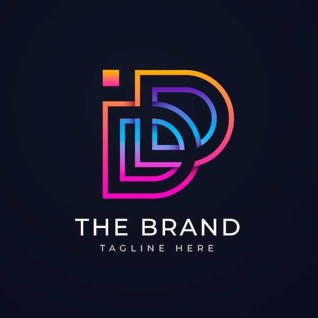 Gradient dd logo design