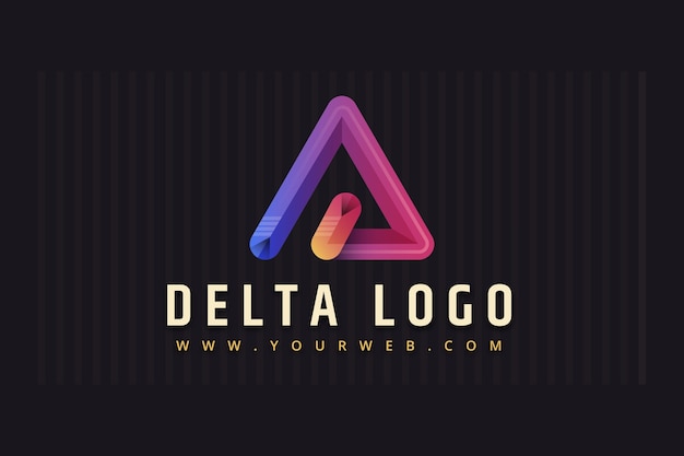 Gradient delta logo design