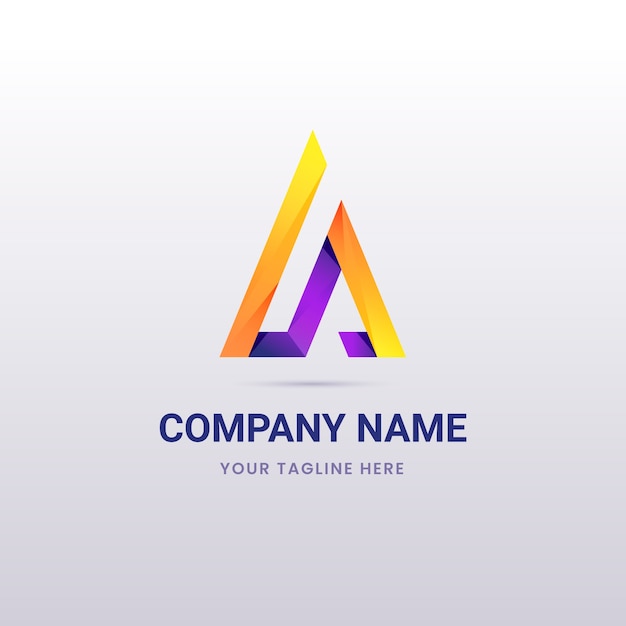 Gradient delta logo design