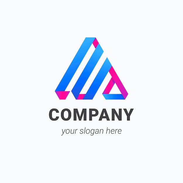 Free vector gradient delta logo design