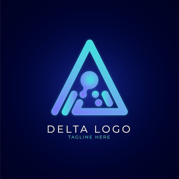 Gradient delta logo design