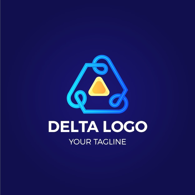 Gradient delta logo design