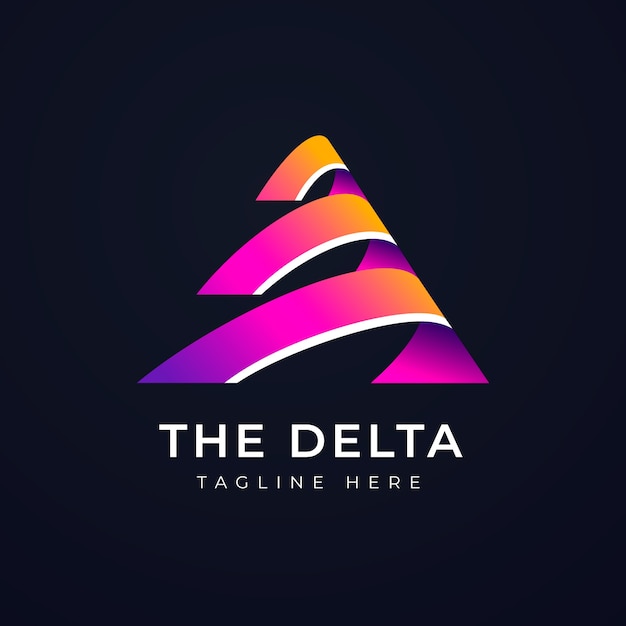 Gradient delta logo design