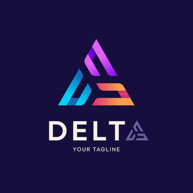 Gradient delta logo design