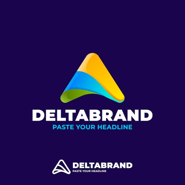 Gradient delta logo template