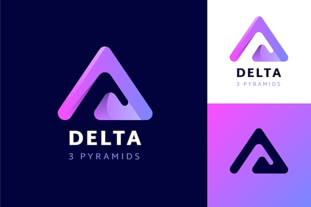 Gradient delta logo template