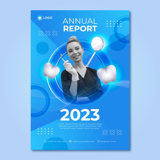 Gradient dental clinic annual report template