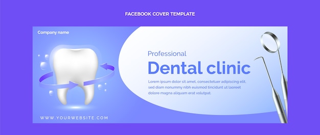 Gradient dental clinic facebook cover