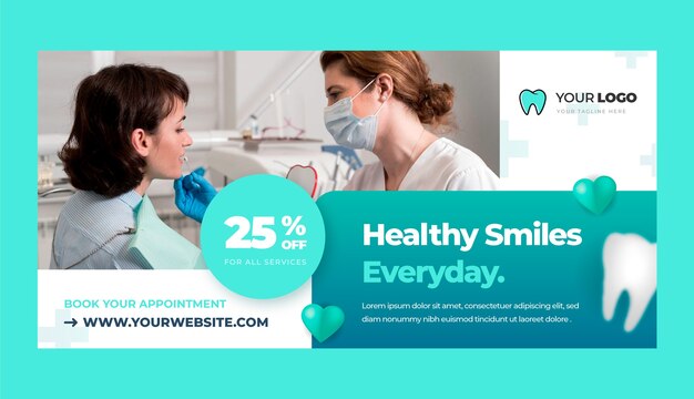 Gradient dental clinic sale banner