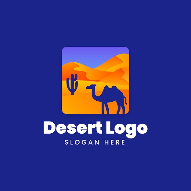 Gradient desert logo design