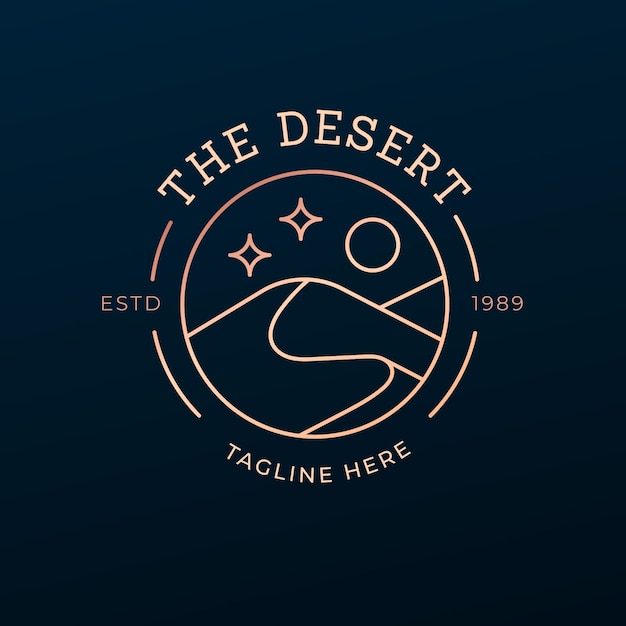 Gradient desert logo design