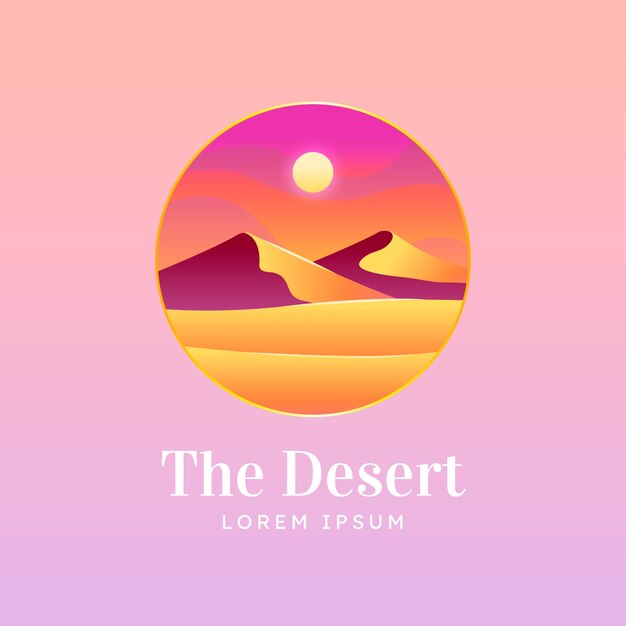 Gradient desert logo design