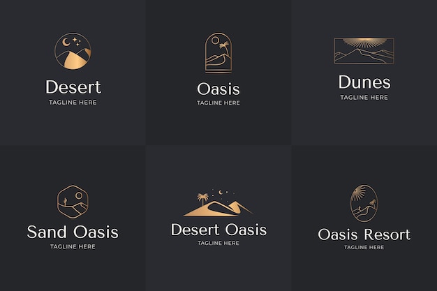 Gradient desert logo design