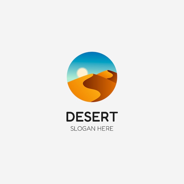 Gradient desert logo template