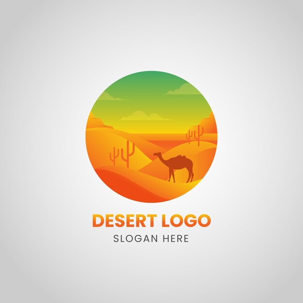 Gradient desert logo template