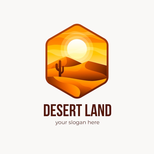 Gradient desert logo template