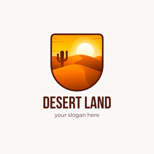 Gradient desert logo template