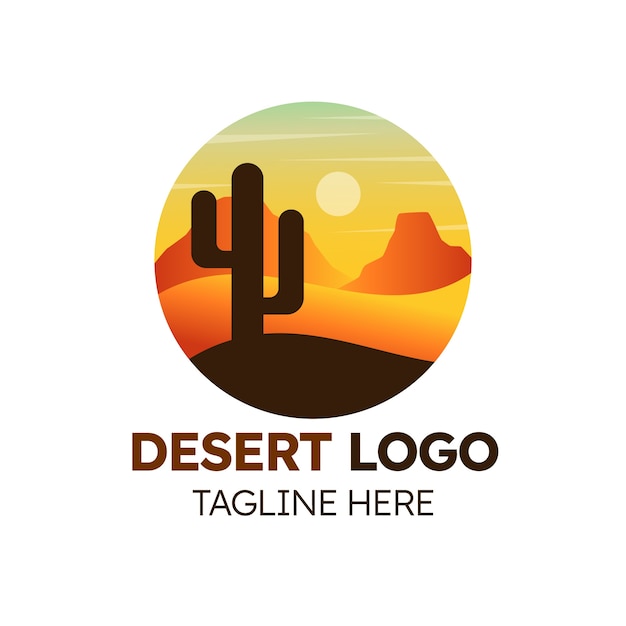 Gradient desert logo  template