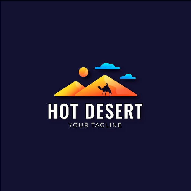 Gradient desert logo template