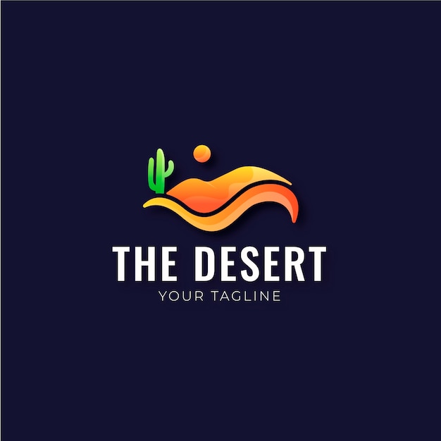 Gradient desert logo template