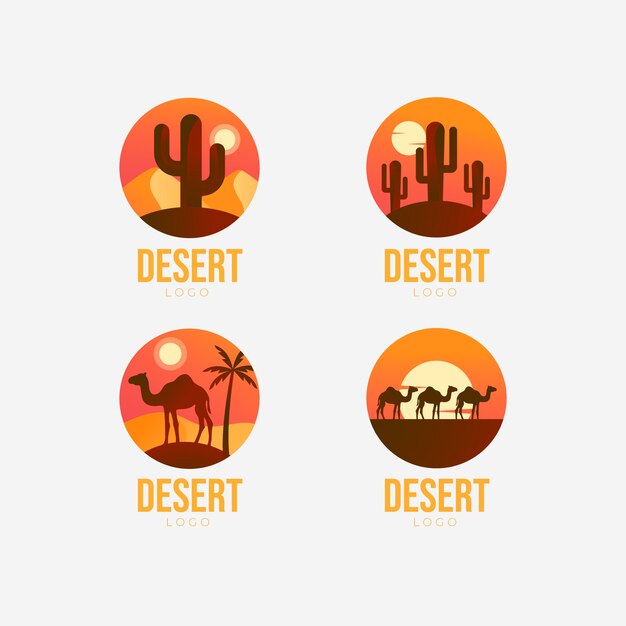 Gradient desert logo template