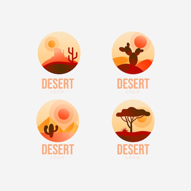 Gradient desert logo template