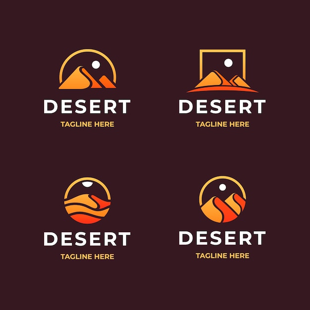 Gradient desert logo template