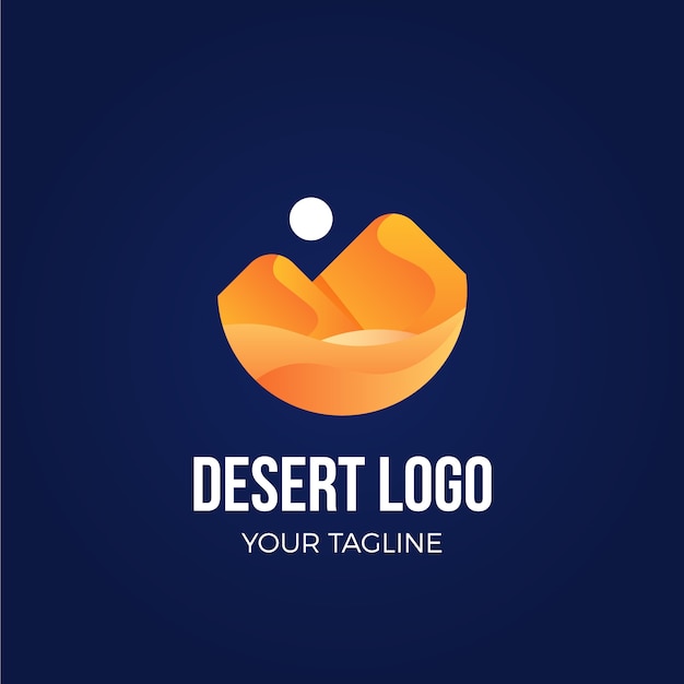 Gradient desert logo template