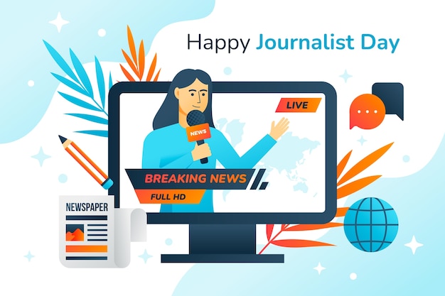 Gradient dia del periodista illustration