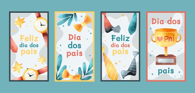 Gradient dia dos pais instagram stories collection