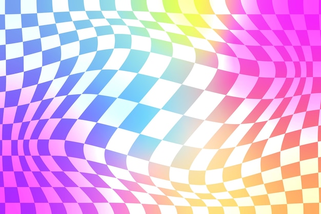 Free Vector gradient distorted checkered background