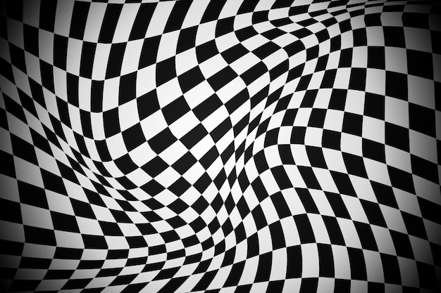 Gradient distorted checkered background