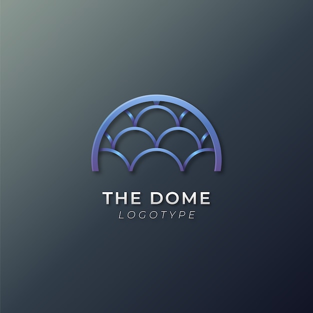 Free vector gradient dome design template