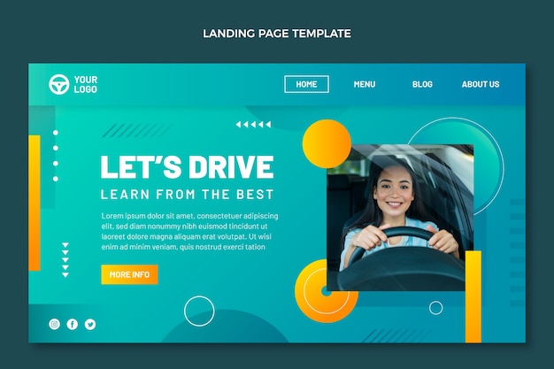 Gradient driving school template